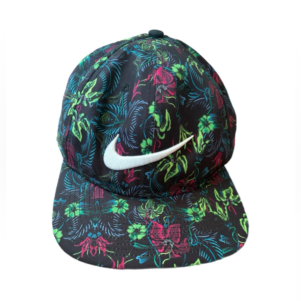 Rare Nike Floral All Over Print Trucker Golf Snapback Adjustable Hat Cap  AOP
